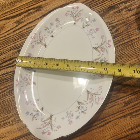 TWO Meito China LUCILLE Large / Small Oval Platters GORGEOUS! Japan Discontinued - Picture 11 of 16